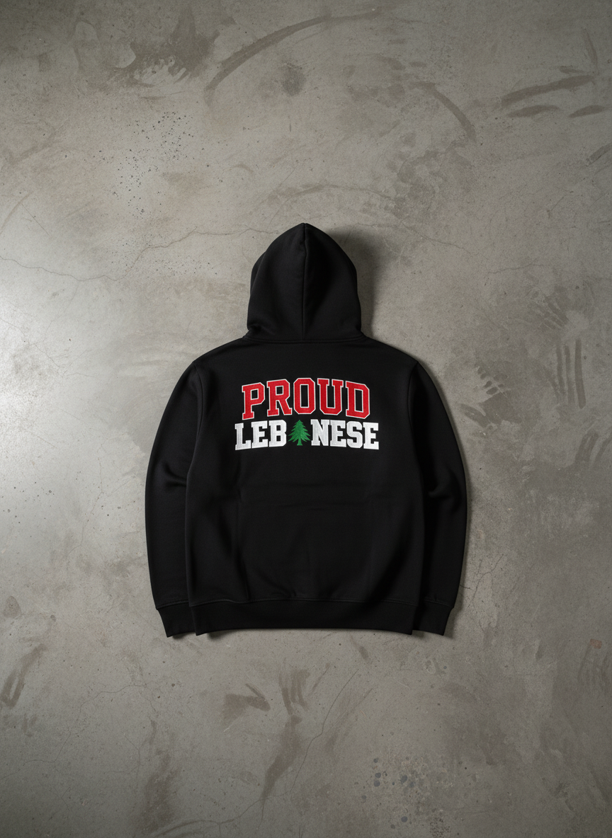 Proud Lebanese Hoodie Back